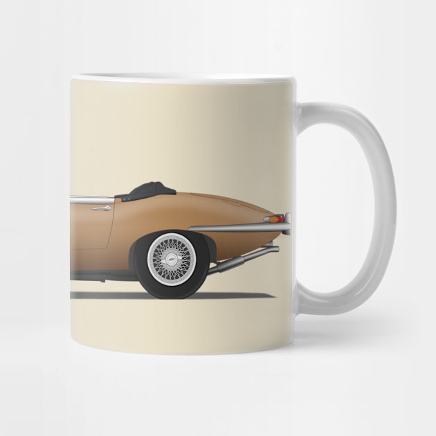 Jaguar E Type Roadster Bronze by SteveHClark